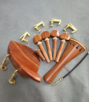 1 conjunto de 4/4 violino partes, madeira de rosa violino acessórios