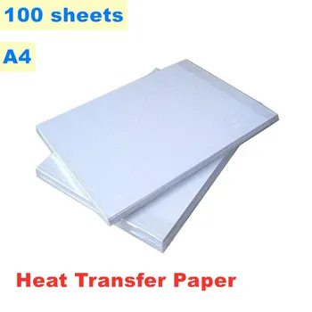 100 Folhas A4 de Sublimação de Papel de Transferência de Calor para Canecas de Placas de Telhas de Impressão