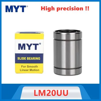 10pcs MYT precisão LM20UU 20x32x42mm de rolamento Linear bola da bucha de 20 mm para Linear ferroviário do eixo da haste CNC de peças de impressora 3D LM20 U.U