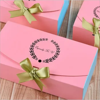 10pcs Presente de Casamento Caixa de Embalagem Especialmente Para U Papel de Bolo de Chocolate, Caixa de Festa Embalagem de Presente Cookie Doces Caixa de DIY