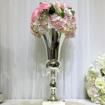 12pcs)polonês vasos centrais , boca grande forma de vaso de metal para a casa & decoração do casamento yudao1788