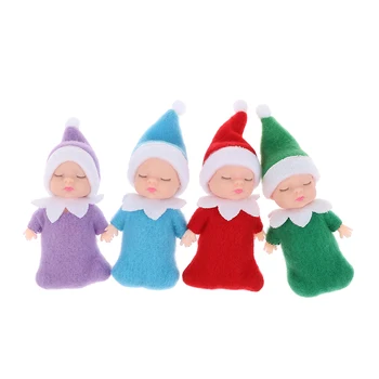 1PC Natal Bebê Elf Bonecas Bebê Elfos Bonecas Brinquedos Mini boneca de Natal Mini Elfo de Natal Decoração de Boneca de Presente