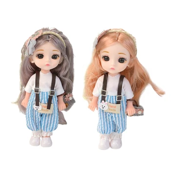 2021 Nova Linda Pequena Boneca Mini Boneca Chaveiro com Miniatura de Princesa em Miniatura da Boneca com Roupas de Jogar Papel de Bonecos de Natal