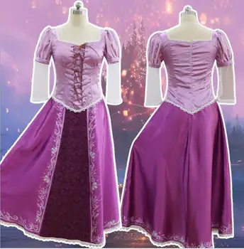2022 mulher traje adulto da função de jogar vestidos de roxo vestido da Rapunzel traje de Halloween traje das mulheres vestido de fantasia