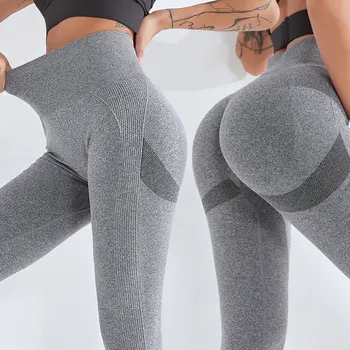 2022 Sem Emenda Das Mulheres Calças De Yoga Fitness Legging De Esportes Push-Up Cintura Alta Ginásio De Energia Agasalho Feminino Sportswear Treino De Meia-Calça