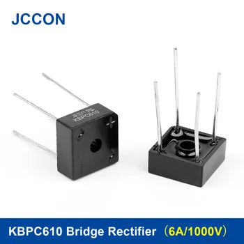 2Pcs KBPC610 de Ponte de diodos Diodo Retificador（6A/1000V）KBPC 610 Para Condicionador de Ar/Elétrico da Máquina de Soldadura