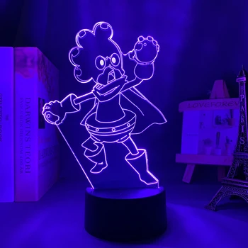 3d Lâmpada Anime o Meu Herói Academia Minoru Mineta Lâmpada para Decoração do Quarto de Presente de Aniversário Minoru Mineta da Noite do Diodo emissor de Luz de Suco de Uva
