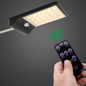 48 LEDs LED Ultra-fino de Energia Solar Parede de Luz com a Haste para Luzes ao ar livre Impermeável Lâmpada de Parede