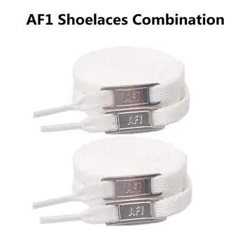 4Pcs AF1 Cadarços Combinação de Branco, cordões simples e Sapato Decoração Terno Cadarço de Tênis Air Force one Acessórios Sapatos
