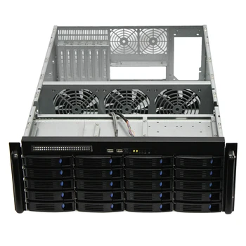 4U Rack de Servidor de caso com 20 Hot-Swap SATA/SAS compartimento de Unidade, MiniSAS /conector SATA