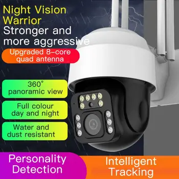 5MP PTZ wi-Fi Câmera Impermeável Exterior HD 1080P Ai Humanos Detectar Auto Tracking do IP do WiFi da Câmera do IR da Cor de Visão Noturna da Câmera do CCTV