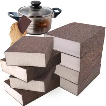 8 Pack Lixar Esponja,Lavável e Reutilizável Lixa Bloco para Cozinha, Limpeza,Polimento de Madeira