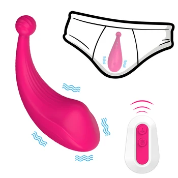 Anal, Estimulador de Clitóris Brinquedos Sexuais para as Mulheres Calcinha Vibratória com Controle Remoto 10 Velocidades Invisível Wearable Vibrador Sex Shop