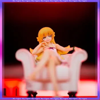 Anime figura de Varejo Anime Monogatari Bakemonogatari Oshino Shinobu PVC Pintado 12cm Figura de Ação de Coleta de Modelo de Brinquedo voor de Presente
