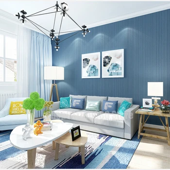 Azul 3D Faixa de Papel de Parede Nodic de Decoração de Casa de Papéis de parede para Sala de estar e Quarto em 3d papel de Parede Paredes da Cozinha Rolo de Papéis de parede