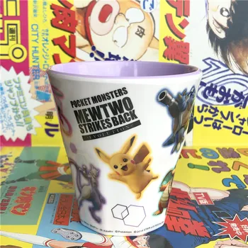 Ação Verdadeira Figura De Anime Acessórios Pokemon Pikachu Cartoon Bonito Copo De Água