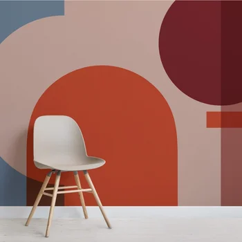 Bacaz Coloridos, Formas Geométricas Moderna Bauhaus papel de Parede Mural para o Sofá de Fundo Dessau Arte Decration Geometria 3D papel de Parede