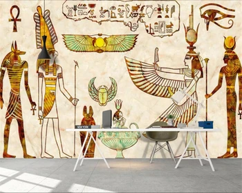 beibehang decoração da Casa grande sala de estar, quarto, papel de parede nostálgico retro Egípcio ídolo de fundo mural 3d papel de parede