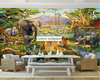 beibehang papel de parede para parede 3 d Personalizar nova e moderna para crianças, animais de plano de fundo de papel de parede papel de parede