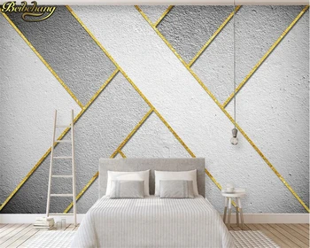 beibehang papel de parede Personalizado nórdicos minimalista de ouro linhas geométricas abstratas de fundo de parede decoração mural, papel de parede