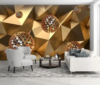 beibehang personalizado bola de ouro Foto Murais de Parede decoração sala de estar e Quarto de Decoração de Casa de Arte papel de Parede 3D Papel De Parede