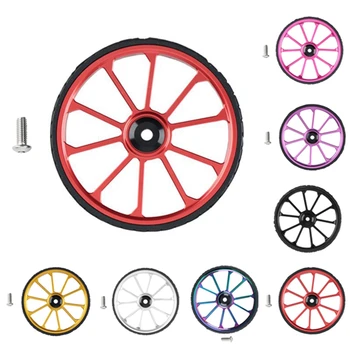 Bicicleta dobrável de Fácil Roda Para Brompton/Birdy Liga de Alumínio CNC Easywheel Ultraleve Vedado Empurrar Rodas