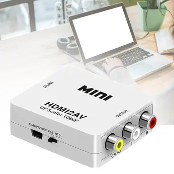 BL 1Pcs HDMI para AV Nenhum Poder ABS de Áudio Adaptador de Vídeo Tudo-em-um Conversor de Cabo Para TV Antiga Smart Android Set-Top Box