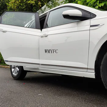 Carro Detector de Lado Guarnição da Porta Varas Tiras Molde de pára-choques de Peças 6pcs Para a Volkswagen VW Polo Hatchback 2019 2020 2021 2022