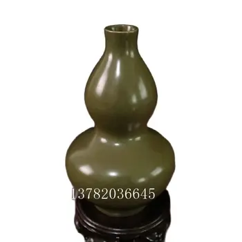 Chinês antigo de porcelana taça Monocromática de esmalte de porcelana garrafa de cabaça vaso