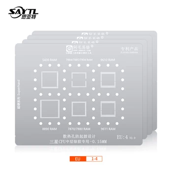 Chip BGA Reballing estêncil kit para Samsung Exynos CPU 8890 5430 7420 7880 7580 8895 9810 3475 3470 7570 7885 9820 880 980 990
