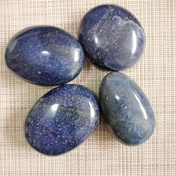 cristais esculpido de pedra preciosa, quartzo arenito azul palma de cristal de cura espiritual pedras para decoração de casa de presente de Natal