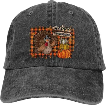 Dando graças Chapéus para Homens, Mulheres, Engraçado Abóboras Folhas de Outono Turquia Chapéu, Ajustável Algodão Boné de Beisebol