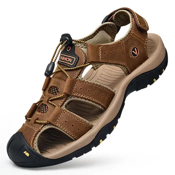 De couro, Sapatos masculinos de Verão Novo Grande 38-48 Homens Sandálias de Homens-Sandálias da Moda de Sandálias, Chinelos de quarto Grande 2021