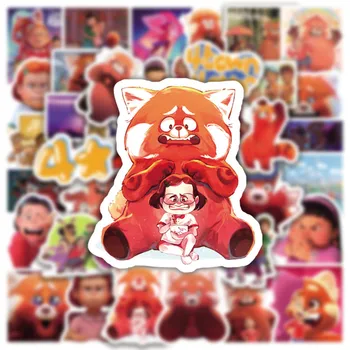 Disney Adesivos de Viragem de Vermelho Cartoon Figuras de Anime 3D Adesivos Kawaii Panda Vermelho de Bagagem Laptop Copo de Água Graffiti Adesivos de Brinquedos