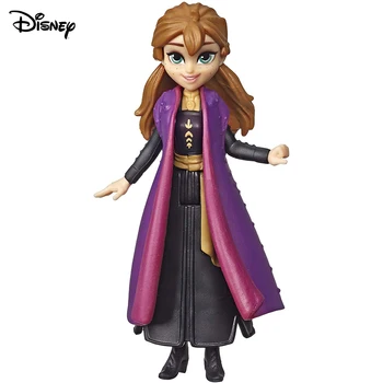 Disney Congelados Anna Elsa Pequena Boneca com capa Removível Original do Personagem de Princesa Boneca Colecionável Modelo Figura de Brinquedo E6306