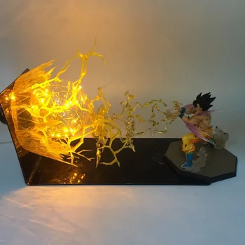 [Engraçado] Anime DBZ Wukong Vegeta Espírito Bomba de Figuras de Ação modelo Lâmpada LED de luz de Brinquedo bola Kamehameha Explosão da Cena de artesanato brinquedo