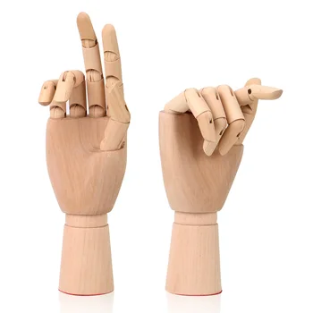 Flexível, Articulados Boneca De Decoração De Casa De Madeira Modelo De Mão Humana Artista Modelos De Esboço Manequim Modelo De 10 Polegadas De Altura Móvel Membros