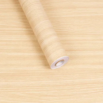 Grão de madeira auto-adesivo papel de parede de PVC impermeável removível adesivos de parede móveis de painéis de porta de armário de decoração adesivos