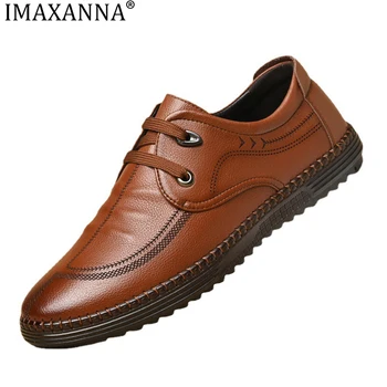 IMAXANNA de Moda masculina de Alto Luxo Negócio Formal de Calçados de Couro Leve e Respirável, Confortável e Casual Sapatos