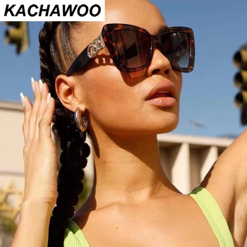 Kachawoo senhoras de grandes dimensões óculos olho de gato uv400 leopardo-de-rosa semestre de metal mulheres de óculos de sol estilo retro venda quente Europeia