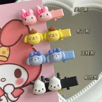 Kawaii Sanrioed Anime série de desenhos animados HelloKitty mymelody Cinnamoroll bonito Moda criativa 3cm bico de pato clipe de acessórios de Presente