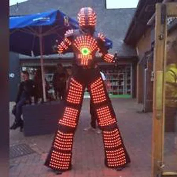LED robô mascote /LED de Roupas/Luz ternos/ LED Robô se ajustar/ Kryoman robot/ david robô