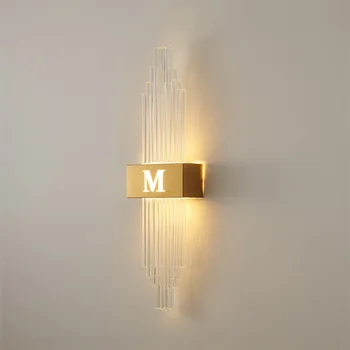 Luxo de Cristal da Lâmpada de Parede da Sala de estar moderna Brilho Candeeiro de Parede para Quarto de Cabeceira Lâmpada do Corredor Escada led Luzes de Parede
