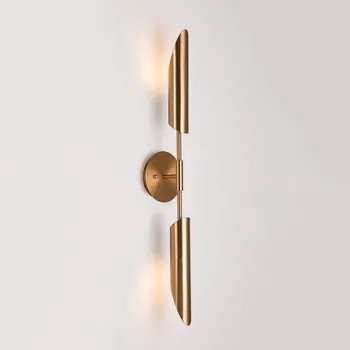 Luzes Led para Decoração de Parede de Luz da Sala de Luxo de Ouro Restaurante Metal Leve Antique Bronze da Lâmpada de Iluminação interna Chambre