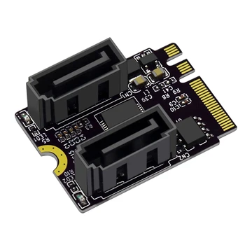 M. 2 (A+E) Para 2 portas SATA3.0 Cartão de Expansão de Chave+E wi-Fi M. 2 A Dupla Porta SATA Adaptador de Cartão de Livre Unidade JMB582 Chipset