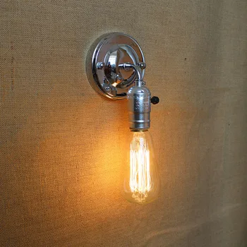 Mais nova lâmpada de parede Mini loft vintage ajustável E27 Lâmpada de Edison estilo industrial de parede, iluminação de DIY deco Luminárias