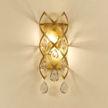 Moderno Parede De Cristal Da Lâmpada De Ouro Candeeiro De Luzes Nórdicas De Moda De Luxo, Brilho, Sala De Estar, Quarto Luminárias