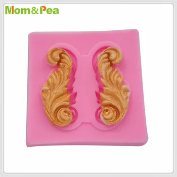 Mom&Pea MPA1676 Clássicos Deco Molde de Silicone em pasta de Açúcar 3D Fondant de Decoração do Bolo