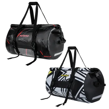 Moto de Bagagem alforje de 500D de Nylon Dupla Face Impermeável TPU Reflexiva Cauda Duffle Bag Acessórios ao ar livre