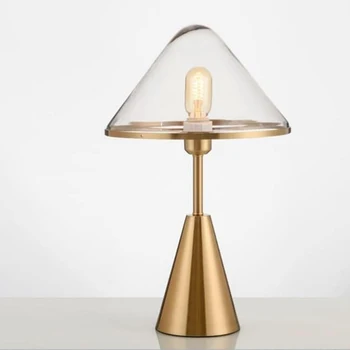 New Nordic criativo cogumelo candeeiros de mesa moderna sala de estar decoração simples candeeiro de mesa de Vidro o abajur do quarto lâmpada de cabeceira